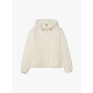 [휠라] FILA 여성용 경량 립스탑 셔링 후드 바람막이 FS2JKH2152FOWH
