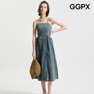 [GGPX] 빈티지 워싱 뷔스티에 데님 원피스 (GP4OP061F)