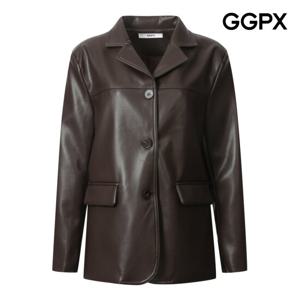 [GGPX] 더블 카라 페이크 레더 자켓 (GP4JK013F)