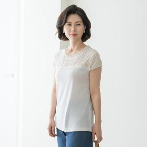 엄마옷 마담4060 비즈레이스캡민소매-ZSL2505004-