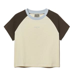 마리떼 투톤 라글랑 크롭 티 여성 MFG45UTS113 BRW NVY