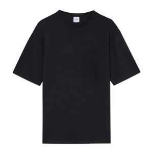 [지이크]S/S 그레이 포켓 배색 라운드 반팔니트 PEU8027_