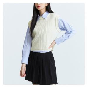 [미쏘]라운드넥 니트베스트 (MIWVKC38RT-T)