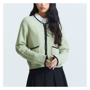 [미쏘]라운드넥 배색 가디건 (MIWCKC356T-T)
