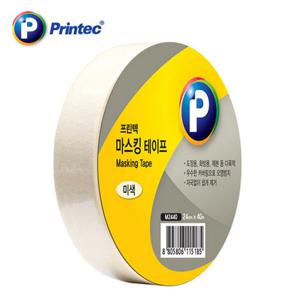 오피스디포 마스킹테이프 미색 M2440 24mm x 40m 프린텍