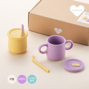 (주)락앤락 리틀럽실리콘빨대컵세트-200ML