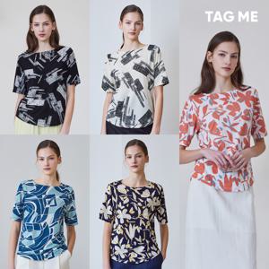 [TAG ME]태그미 25SS 프린트 티블라우스5종
