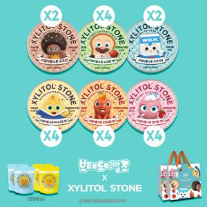 [더블]브레드이발소x자일리톨스톤 브레드이발소 에디션 60g x 20개 + 20g x 4개 + 쇼핑백 2개