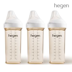 헤겐 애착젖병 PPSU 330ml 트리플팩 3P (3단계 젖꼭지 포함)