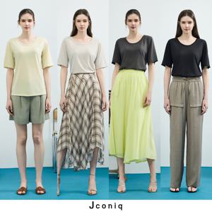 [J CONIQ] 제이코닉 25SS 린넨 블렌디드 티블라우스 4종