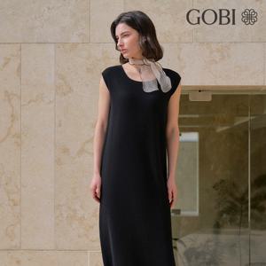 [런칭가 279000원]고비(GOBI) 실크 캐시미어 립라인 원피스