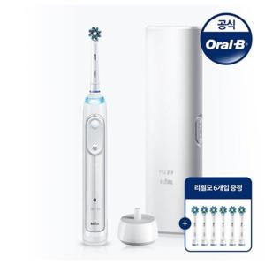 [Oral-B] 오랄비 전동칫솔 GENIUS S7500 + 초미세모 리필모 6개 추가 구성