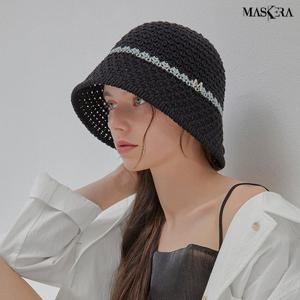 마스케라 엘리즈(Elise) 배색 린넨 버킷햇 1종
