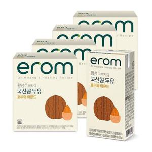 갤러리아_[이롬] 황성주 국산콩 두유 호두와 아몬드 64팩 (190ml x 16팩 x 4