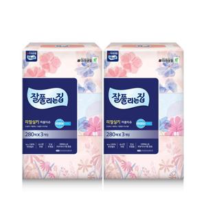 잘풀리는집 리얼실키 미용티슈 280매 3입 2개