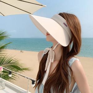 나들이 갈땐 와이드챙 리본 썬캡