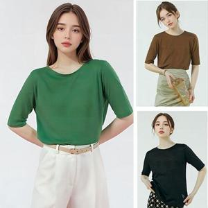 [도로시양장점]도로시양장점 린넨 블렌딩 내츄럴 티블라우스 4종 택1
