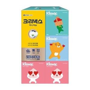 갤러리아_크리넥스 디럭스 미니 카카오 미용티슈 230매X6개입