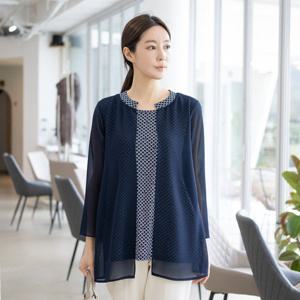 여성 엄마옷 쉬폰 무지가디건 티셔츠 TS302083 중년여성의류/50대/60대/마담/빅사이즈/할머니옷