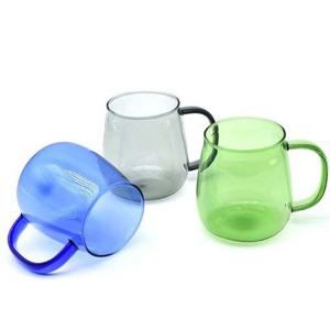 마카 머그컵 내열유리 머그잔 커피잔 물컵 그린 400ml