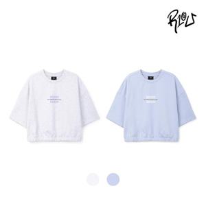 [레노마키즈]주니어 여아밑단밴딩크롭티 초등 고학년 여아크롭반팔티셔츠(2425T170)