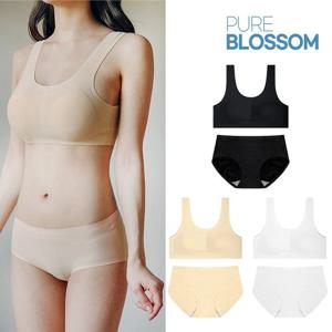 스벅 쿠폰 증정 [퓨어블라썸] 세컨 스킨 라이크 메쉬 브라+팬티 세트/빅사이즈