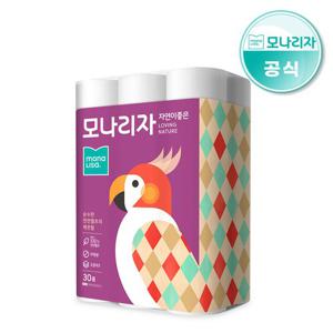 모나리자 자연이좋은 3겹 30M 30롤 천연펄프 화장지 1팩