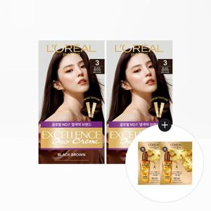 [로레알파리]엑셀랑스 듀오크림 염모제 2개+오일샤쉐2매