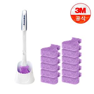 [3M공식] 크린스틱 베이킹소다 변기청소 핸들+캐디+리필12입 / 변기청소 욕실청소 청소용품