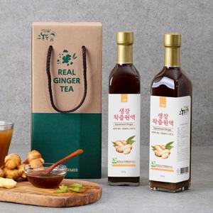 [그농부] 착즙 수제 생강청(유리병 일반세트) 630g x 2병