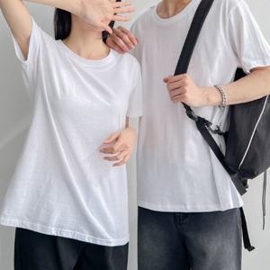 [3+3]남녀공용 30수 무지 반팔 티셔츠 M~4XL 총 6종 세트