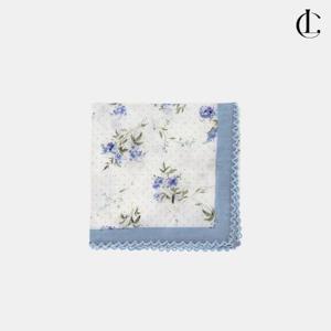 엘케이트 여성 꽃 손수건 두건 코튼 거즈 등산 목수건 레이스손수건 LDR175