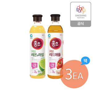 청정원 저당 홍초 900ml 2종(레드애플,레몬라임) 3개 골라담기
