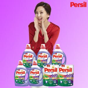 퍼실 딥클린 컬러젤 라벤더 플러스 2.7L 5통+리필용 1.8L 2팩