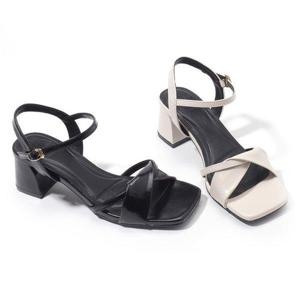 갤러리아_SAERA 세라 여성 샌들 C23S415 흑색,아이보리 5CM