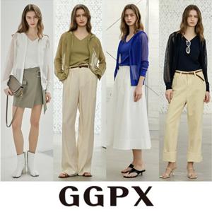 ★2종세트★GGPX 25SS 써머 후디 블루종&슬리브리스 탑 4종 GX252F0401SW