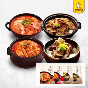 [원할머니] 한상차림 10팩세트(부대찌개3팩+김치찌개3팩+갈비탕2팩+뚝불2팩)
