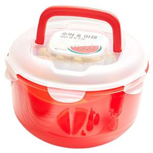 수박 야채 용기 7.2L 레드 손잡이 물빠짐 캠핑 대용량 (WB4404D)