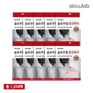 ★홈앤단독★ 슬로우랩 극소부위 근육통 완화파스 동전패치 10개 대용량 패키지 (총 1200매)