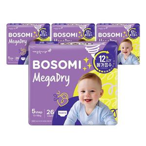 보솜이 기저귀 NEW 메가드라이 팬티 특대 26매 x4팩