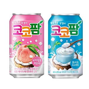 코코팜2종 340ml 총4캔(피치핑크복숭아2+화이트요구르트2)