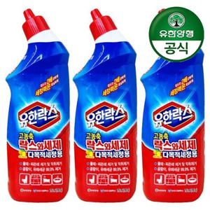 [유한양행] 유한락스 고농축 락스와세제 다목적세정용 2265ml(755ml x 3개)