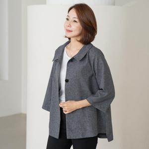 엄마옷 마담4060 A라인카라자켓-QJK2504017-