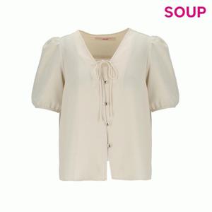 [숲]SOUP 리본 스트링 셔링 블라우스_S SB5SS32