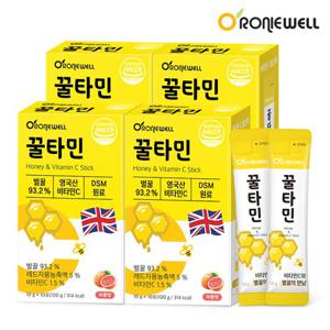 [로니웰] 꿀타민 자몽맛 10포 x 4개