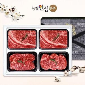 갤러리아_[농협안심한우]한우선물세트 구이3호 1등급 1.6kg (등심2팩/채끝
