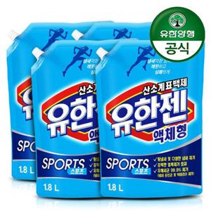 [유한양행] 유한젠 스포츠 액체형 리필 7200ml(1.8L x 4개) / 땀냄새 제거