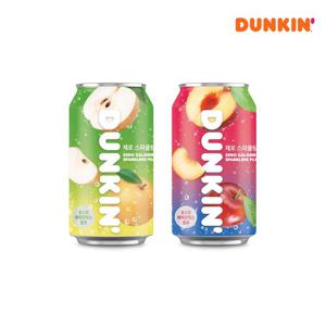 [던킨] 제로 스파클링 배/자두 350ml 24개(1박스) 2종 택1