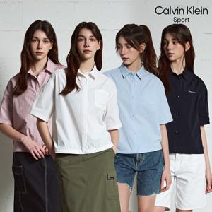 [CK스포츠] 25SS 썸머 우븐 반팔 여성 셔츠자켓 2종