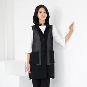 [모슬린]엄마옷 쉬폰 카라 정장 롱조끼 VE505012 마담/미시옷/중년여성/빅사이즈/40대/50대/60대/여자